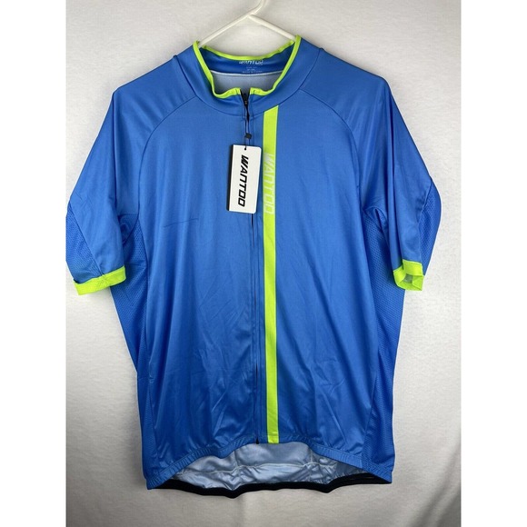 Wantdo Men's Cycling Jersey 2XL Jersey Short Sleeve Blue - Picture 1 of 5